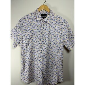Bonobos Men's Short Sleeve Button-Down Shirt, Slim Fit, Floral Print, Size Large